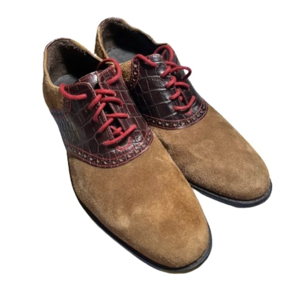 Cole Haan Brown and Burgundy Oxfords - Picture 2 of 8